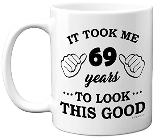 Stuff4 69th Birthday Gifts for Women and Men, Birthday Mug for 69 Year Old | 11oz Ceramic Dishwasher Safe, His or Her Special Day, Made in The UK