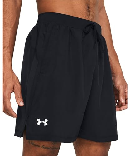 Under Armour Men's Launch Run 7 Inch Unlined Shorts, (001) Black/Black/Reflective, Medium