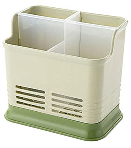 QUINTRA Candy Color Perforated Chopsticks Creative Kitchen Cage, Drainage Table Basket, Chopsticks Collection, Closet Basket, Army Green, One Size