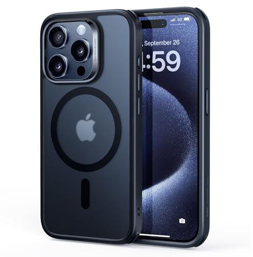 ESR for iPhone 15 Pro Max Case, Compatible with MagSafe, Military-Grade Protection, Yellowing Resistant, Scratch-Resistant Back, Magnetic Phone Case, Classic Series, Frosted Black