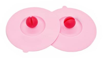 NanTun Silicone Cup Lids Reusable Anti-dust Cup Cover Silicone Drink Cup Lids for Coffee Cup Beer Mug Wine Glass - Pink 2 Pcs