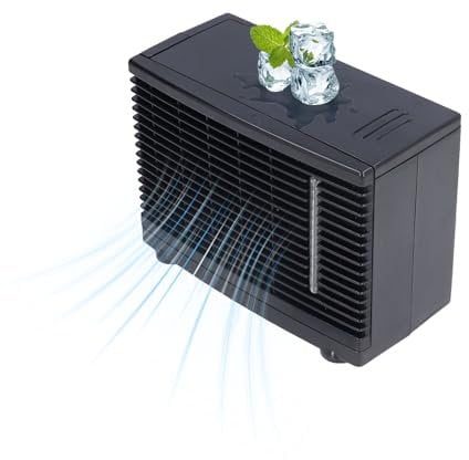 Topyond 12V Mini Portable Air Conditioner for Car and Home,Icybreeze,Silent Evaporative Cooler with Water Tank, for 12V AC, Trucks, and Camping