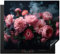 KitchenYeah© Herdabdeckplatte Induktion Schutzmatte Küche Herdabdeckung Ceranfeld Induktionsmatte Cerankochfeld Abdeckung Blumen - Rosa - Rosen - Botanisch - Natur - 60x52 cm