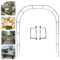 DIY Gartenbogen Rankhilfe Rosenbogen – B 120–500 cm × H 230/240 cm – Torbogen Rankenbogen Rankgitter Für Kletterpflanzen Und Rosen Aus Edelstahl(25mm+Base,2.4 * 2.4m(7.9 * 7.9ft))