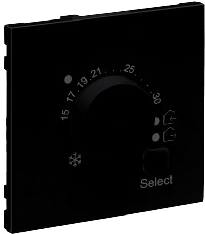 LEGRAND, SEANO Abdeckung für elektronisches Fussbodenthermostat, Farbe: Schwarz lackiert, 765352