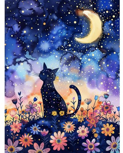 Rheskbecy Diamond Painting Set, katze Diamant Painting Bilder Malerei Full Mosaikherstellung für Home Wand Décor Geschenke 30x40cm