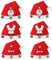 Weihnachtsmützen Erwachsene Kinder & Baby, 3Stk Groß & 3Stk Klein Vlies Weihnachtsmann Mütze, Niedlicher Cartoon Nikolausmütze Kinder Baby & Erwachsene, Klassiker Christmas Hat Weihnachts Accessoires