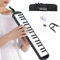32-Key Melodica Air Keyboard Piano, Musikinstrument with Carrying Bag, Beginner & Professional Harmonium Keyboard for Music Practice, Band and Performance Color Black