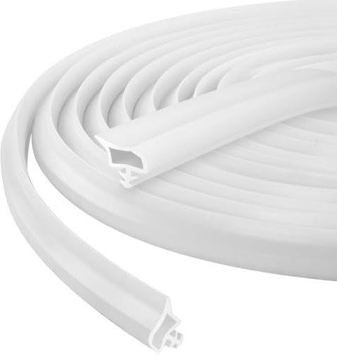 vsshe Guarnizione per porta e finestra, 6m Bianco Guarnizione gomma finestra alluminio, finestre in PVC guarniziones gommas, Guarniziones per Porta Finestra, per portes e finestre in LegnoAlluminio.
