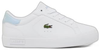 Lacoste POWERCOURT Sneaker für Unisex-Kinder, weiß, 23.5 cm M