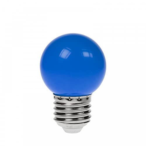 LED 45mm Round 1W E27 Blue