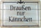 Blechschild 20x30cm gewölbt Draußen nur Kännchen Retro Vintage Deko Geschenk Schild