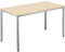 Konferenztisch 1.200x700mm Gestell alusilber Platte ahorn