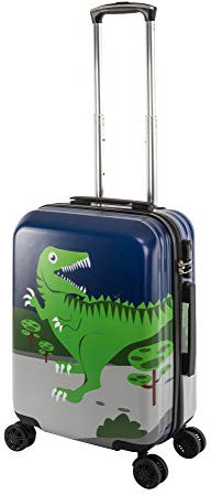 Travelhouse Happy Children Kinder Koffer Dino ABS Hartschale Reisegepäck Reisetrolley Trolley Kinderkoffer Kindertrolley 41L