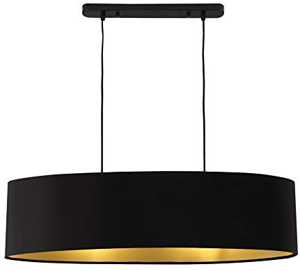 lux.pro Design Hängeleuchte 'Westerbork' 2xE27 Schwarz Pendelleuchte Hängelampe Leuchte Stoff