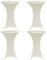 vidaXL 4X Stehtischhusse Husse Tisch Stehtisch Hussen Stehtischhussen Tischhusse Tischdecke Bezug Überzug Bistrotisch Ø 80cm Creme Stretch