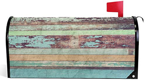 Wamika Briefkastenabdeckung im Vintage-Stil, Holzstruktur, magnetisch, 45,7 x 53,3 cm