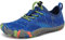 SAGUARO Barefoot Zapatillas de Trail Running Niños Niñas Minimalistas Zapatos de Deporte Antideslizantes Calzado Descalzos para Fitness Correr Montaña Senderismo Agua, Azul, 32 EU