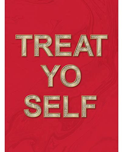 Artery8 Treat Yo Self Diamond Red Unframed Art Print Poster Wall Decor 12x16 inch Wand Deko