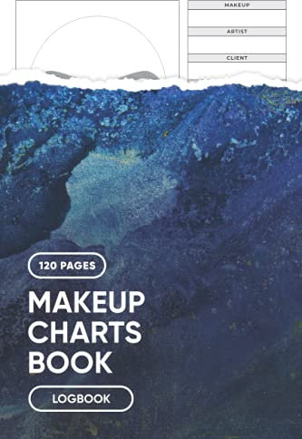 Makeup Charts Book: Blank Makeup Face Chart Worksheets for Makeup Lovers to Organize and Plan their Designs, Face with Opened Eyes Sheet - Perfect for ... Students & Makeup Artists - 6” x 9” 120 Pages