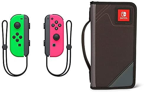 Nintendo Switch: Set Da Due Joy-Con, Verde/Rosa Neon - Limited + Custodia Folio