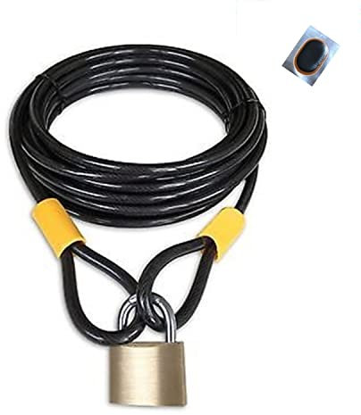 Starry Seilschloss Kabelschloss Fahrradschloss Länge: 10 Meter Ø 10 mm inkl. Schlauchflicken