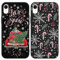 Yoedge 2 Stück Hülle für Apple iPhone XR 6,1, Schwarz Weich TPU Silikon Weihnachten Handyhülle mit Elch Muster Motiv, TPU Stoßfeste Soft Slim Case Cover für iPhoneXR