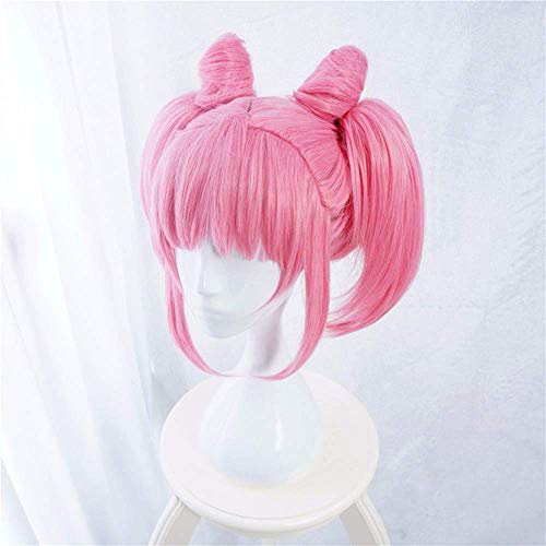 ESPADE Wig Anime Cosplay New Sailor Moon Chibi Moon Cosplay Wigs Pink Women Wigs Heat Resistant Synthetic Hair Perucas Cosplay Wig+Wig Cap