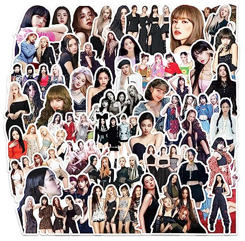 Blackpink Aufkleber, Blackpink Sticker 100 Stück, Blackpink Wasserdichtfür Dekorative Set Aufkleber für Kinder Geschenk Pack Laptop, Gepäck, Gitarre Skate Autos Moto