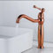 ZYCDP Rubinetto Lavabo Bagno Vintage 360° Rotazione Miscelatore Monocomando Lavabo Bagno Miscelatore Vintage per Lavabo Bagno, Oro Rosa, Alto