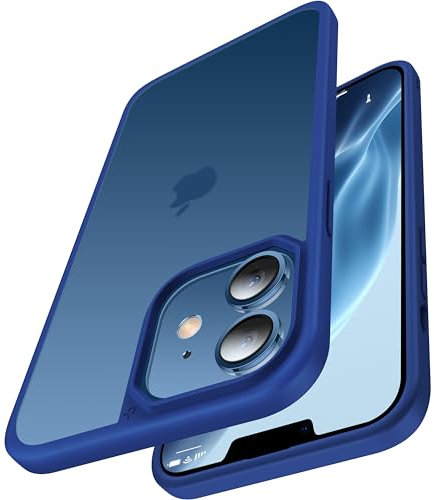 CASEKOO Matt Power für iPhone 12/12 Pro Hülle [TOP Militärschutz] Stoßfeste Kratzfeste Schutzhülle (Anti-Fingerabdruck) Dünne Griffige Mattierte Handyhülle iPhone 12/12 Pro Case Slim, Blau