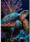 QUANMAITONG Diamond Painting Erwachsene Schildkröte，Turtle Diamant Painting Bilder Erwachsene，DIY Damond Painting Bilder Wand Dekor Daiments Painting Erwachsene Diamanten Painting