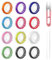 Gummiband für Armbänder, 12 Rollen 0,5mm Perlenfaden, Elastische Schnur für Armbänder, Dehnbare Fadenschnur, Dehnbare Schnur, Perlenschnur für die Herstellung von Halsketten und Schmuck