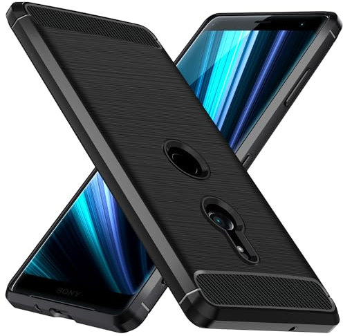 ivoler Silikon Hülle für Sony Xperia XZ3, [Militärischer Schutz] Stoßfest Handyhülle, Dünne Weiche Flexible TPU Kratzfest Schutzhülle Anti-Fingerabdruck Case Cover, Schwarz