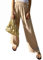 iClosam Pantalon Large Femme Vintage Lin Chic Fluide Taille Haute Ample avec Ceinture et Poches Beige-S