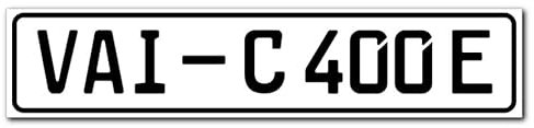 Schild Privatparkplatz mit individuellem Kennzeichen (versch. Größen) (520x110 mm (ohne))