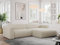 MKS MEBLE Ecksofa, Sofa L-Form, Wohnlandschaft L-Form, Modern Design Couch, Sofagarnitur, Couchgarnitur, Polsterecke - Pasadena -Beige Boucle - rechts Seite