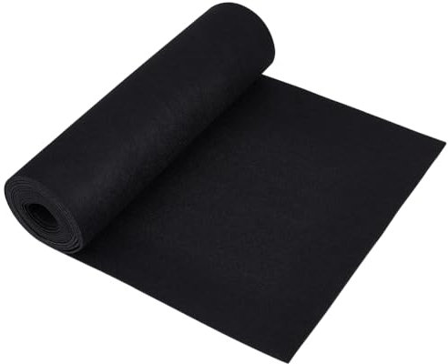 BENECREAT Rouleau de Feutre 3Mx40cm Tissu en Feutre Artisanal Noir Rouleau de Feutre Non Tissé de 2mm D'Épaisseur pour les Arts et L'Artisanat de Bricolage Décoration de Couture Patchwork