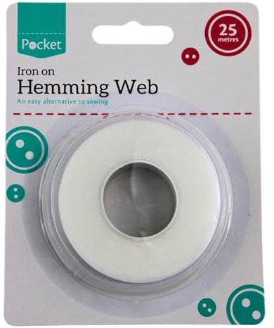 Iron-On Hemming Web Tape for Fabrics - Strong, No-Sew Fusible Hem Tape for Curtains, Trousers, and More (Hemming Web)