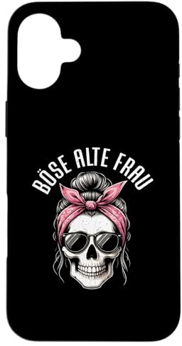 Böse Alte Frau Humor Spruch Sarkasmus Lustiger Totenkopf Hülle für iPhone 16 Plus