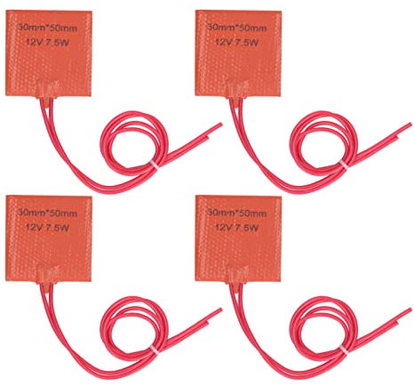 4 Stück Silikon-Gummi-Heizkissen, flexible Silikon-Heizmatte, Heizdecke, flexible Matte zum Mischen und Wärmedämmung