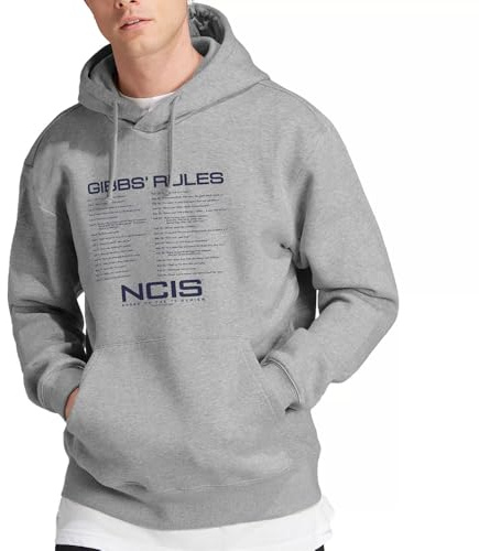 NCIS Gibbs Rules Hoodie, Athletic Heather, XX-Large