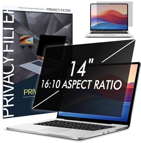 Nsyee Blickschutzfilter Blickschutzfolie für 14 Zoll Laptop, Sichtschutzfolie Laptop Sichtschutz Abnehmbarer Anti Blaulicht Sichtschutzfilter, Privacy Filter Blendschutz 14 Zoll 16:10 (301 x 188 mm)
