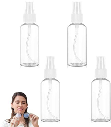 JFGDVW 4 Pcs 20ml Small Spray Bottles, Reusable Plastic Travel Spray Bottle, For Traveling Cleaning, Perfume, Make Up