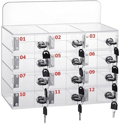 Easnuroz Boîte De Rangement Pour Téléphone Portable Casier Transparent À 6-80 Fentes Avec Serrure Pour Employés Boîte De Rangement Pour Téléphone Portable En Acrylique Avec Organisateur De Verrouillag