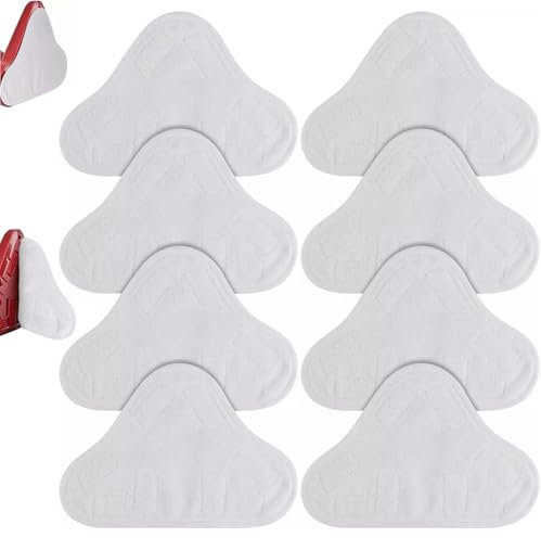 BAAQII Confezione da 8 panni di ricambio compatibili con scopa a vapore H2O H20 X5, lavabili e riutilizzabili, in microfibra, adatti per modelli H2O X5 H20
