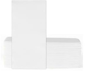 VelaHub Soft Point 50 Servietten, 1/8 Falten, Hochwertige, Einwegserviette, 39x38 cm, Weiß