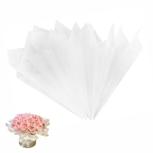 76Pcs Carta Impermeabile per Bouquet Fogli Carta Regalo Floreale in Cotone | Pieghettato Ritirabile Bouquet di Fiori Fodera Carte per Confezione Regalo