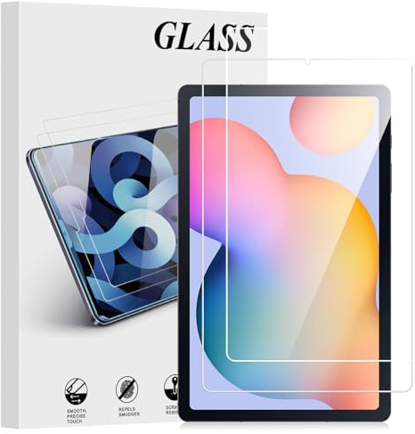 Cnarery Tempered Glass Screen Protector for Samsung Galaxy Tab S6 Lite | 10.4 Inch (2024/2022/2020), 9H Hardness, HD Clear, Scratch Resistant, S Pen Compatible, 2 Pack