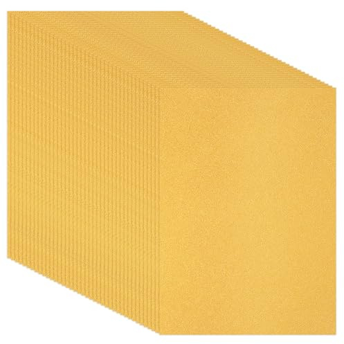 40 Blatt Gold Schimmer Kartonpapier, Golden Glitzerpapier zum Basteln 250g/m², Glitzer Papier DIN A4 20.2 x 29.2 cm Glitterpapier Glitterkarton für Grußkarten Einladungen Scrapbooking